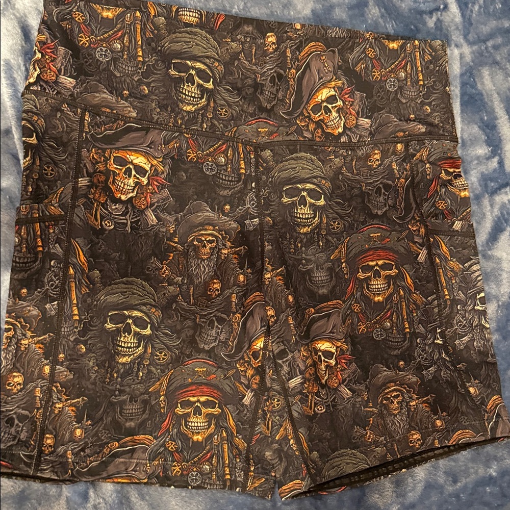 Pirate Skull CVG Patterned Shorts